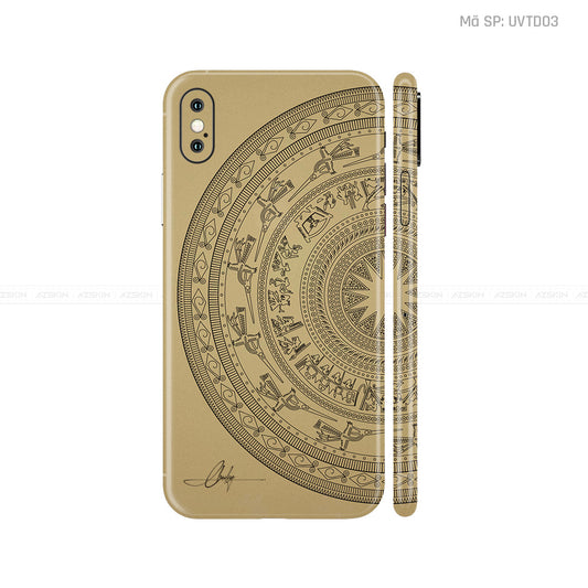 Dán Skin IPhone X Series Vân Trống Đồng Vàng Đồng | UVTD03