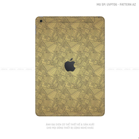 Dán Skin IPad Gen Series Vân Pattern AZ Gold | UVPT06