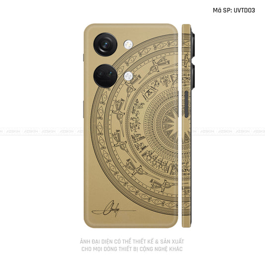 Dán Skin Oneplus Nord Series Vân Trống Đồng Vàng Đồng | UVTD03