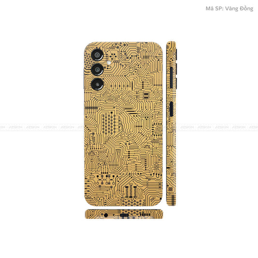 Dán Skin Galaxy A Series Vân Vi Mạch Vàng Đồng| UVPT01