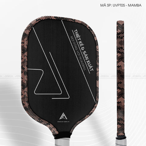 Miếng Dán Viền Vợt Pickleball Skin Vân Nổi Mamba Vàng Hồng | UVPT05
