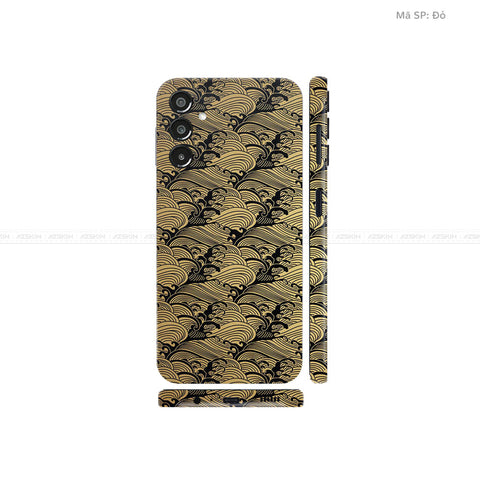 Dán Skin Galaxy A Series Vân Pattern Wave Vàng Đồng | UVPT09