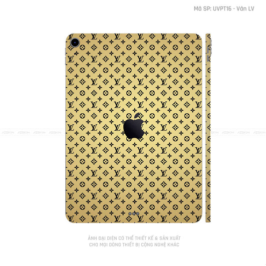 Dán Skin IPad Mini Series Vân LV Vàng Đồng | UVPT16