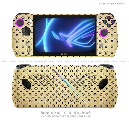 Dán Skin Máy Chơi Game Asus ROG Vân Pattern LV Gold | UVPT16
