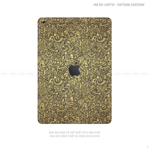 Dán Skin IPad Gen Series Vân Pattern Cartoon Gold | UVPT12