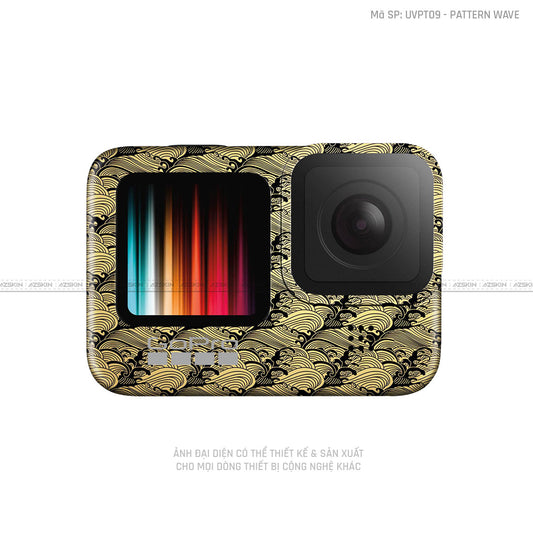 Dán Skin Máy Quay Gopro Vân Nổi Pattern Wave | UVPT09