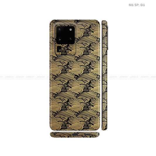 Dán Skin Galaxy S20 Series Vân Pattern Wave Vàng | UVPT09