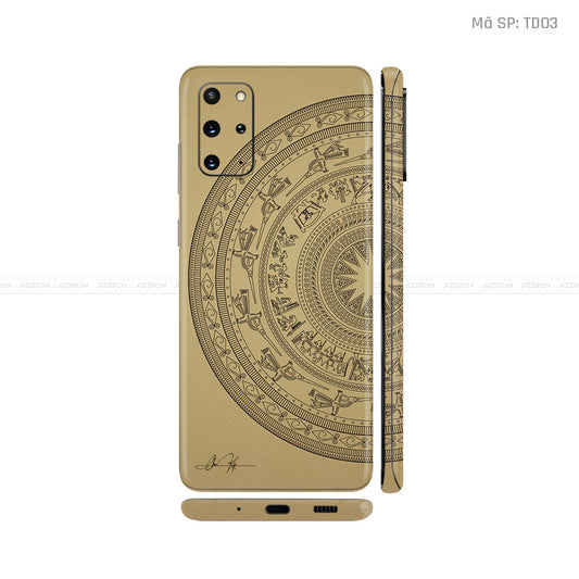 Dán Skin Galaxy S20 Series Vân Nổi Trống Đồng Vàng | TD03