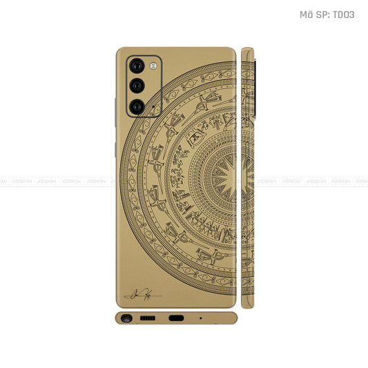 Dán Skin Galaxy Note 20 Series Vân Nổi Trống Đồng Vàng | TD03