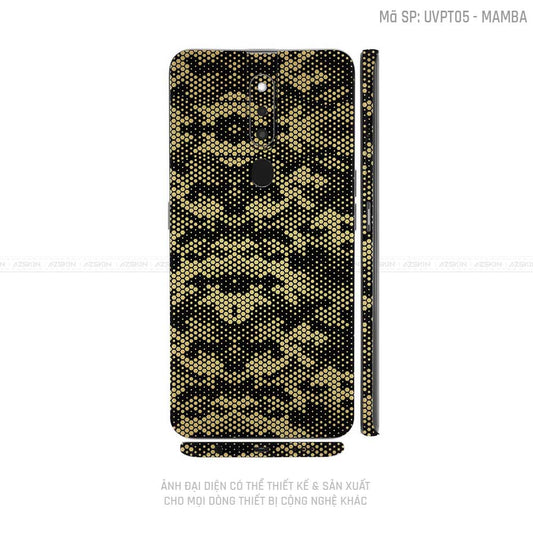 Miếng Dán Skin Điện Thoại OPPO F Series Vân Mamba Vàng | UVPT05