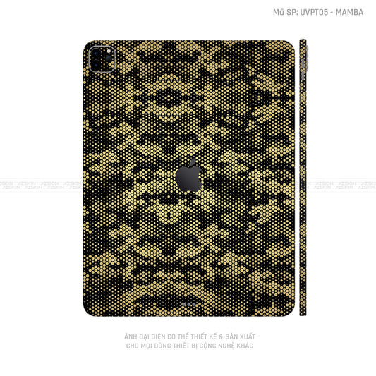 Dán Skin IPad Air Series Vân ICON Mamba Vàng | UVPT05
