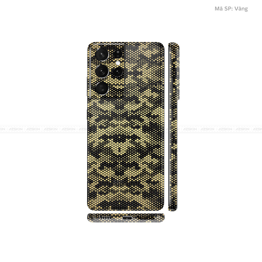 Dán Skin Galaxy S21 Series Vân Mamba Vàng | UVPT05
