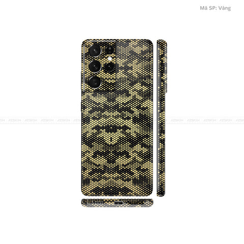 Dán Skin Galaxy S21 Series Vân Mamba Vàng | UVPT05