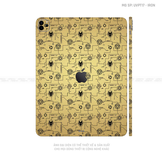 Dán Skin IPad Air Series Vân IRonman Vàng Đồng | UVPT17