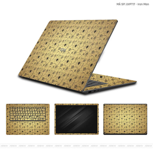 Dán Skin Laptop Xiaomi Vân Nổi Iron Man | UVPT17