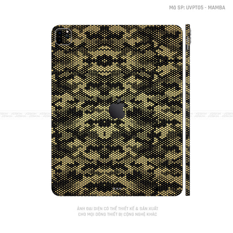 Dán Skin IPad Pro Series Vân Mamba Vàng Đồng | UVPT05