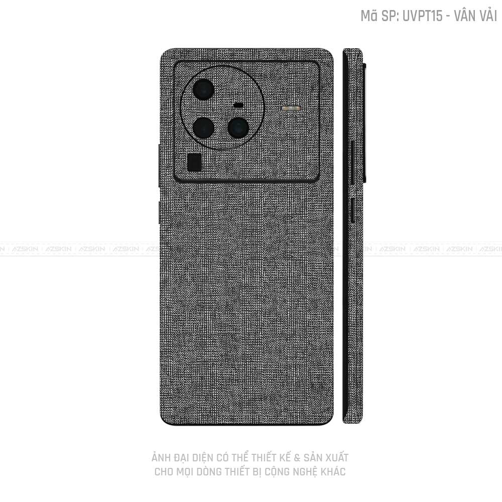 Dán Skin Vivo X Series Vân Vải Xám | UVPT15