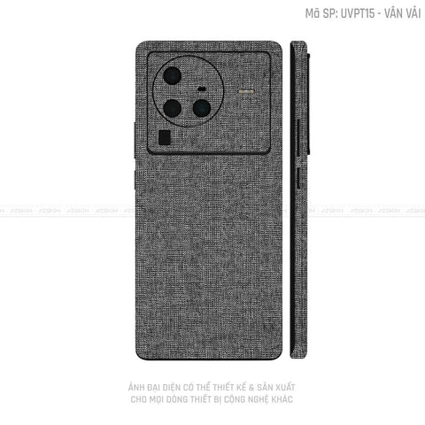 Dán Skin Vivo X Series Vân Vải Xám | UVPT15