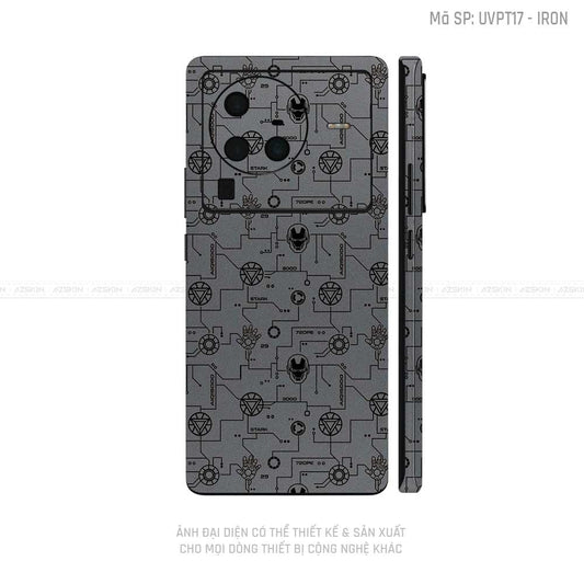 Dán Skin Vivo X Series Vân Iron Xám | UVPT17