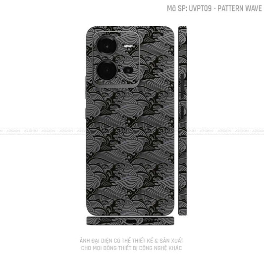 Dán Skin Vivo V Series Vân Pattern Wave Xám | UVPT09