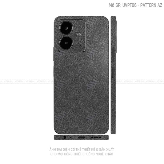 Dán Skin Vivo Y Series Vân Pattern AZ Xám | UVPT06