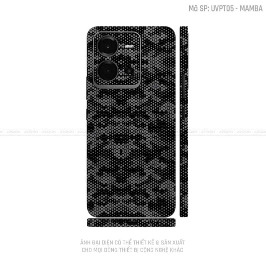 Dán Skin Vivo V Series Vân Mamba Xám | UVPT05