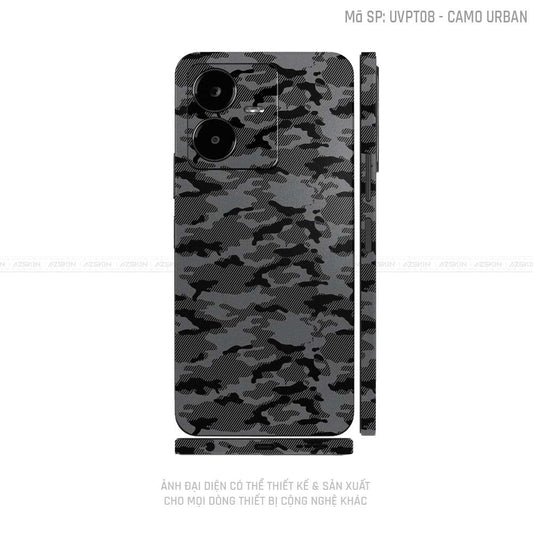 Dán Skin Vivo Y Series Vân Camo Urban Xám | UVPT08