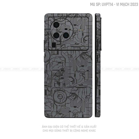 Dán Skin Vivo X Series Vân Vi Mạch 2023 Xám | UVPT14