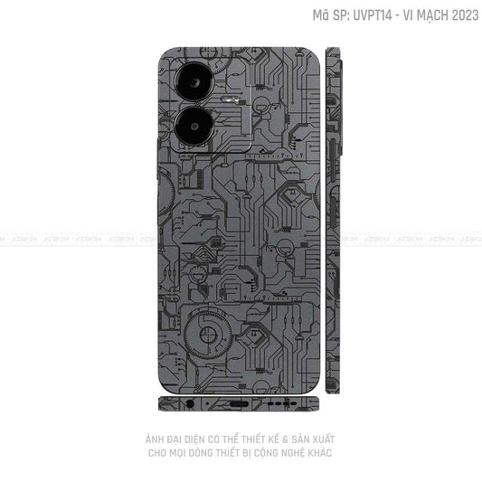 Dán Skin Vivo Y Series Vân Vi Mạch 2023 Xám | UVPT14
