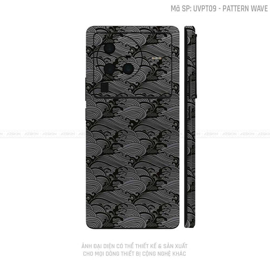 Dán Skin Vivo X Series Vân Pattern Wave Xám | UVPT09