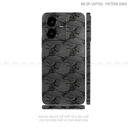 Dán Skin Vivo Y Series Vân Pattern Wave Xám | UVPT09