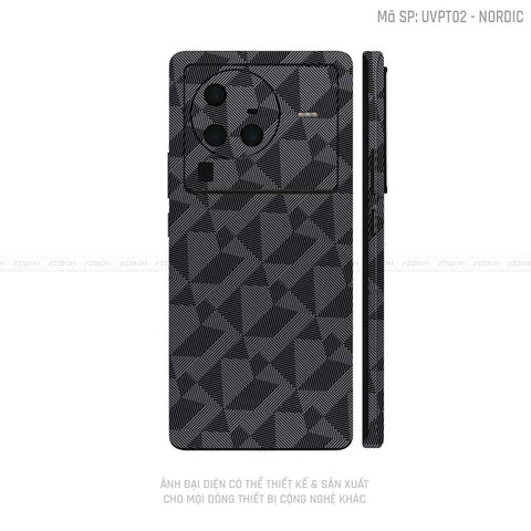 Dán Skin Vivo X Series Vân Noridc Xám | UVPT02