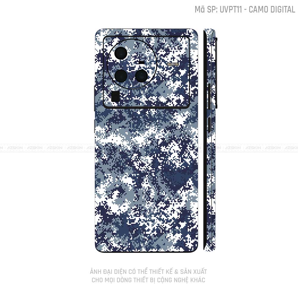 Dán Skin Vivo X Series Vân Camo Digital Xanh | UVPT11