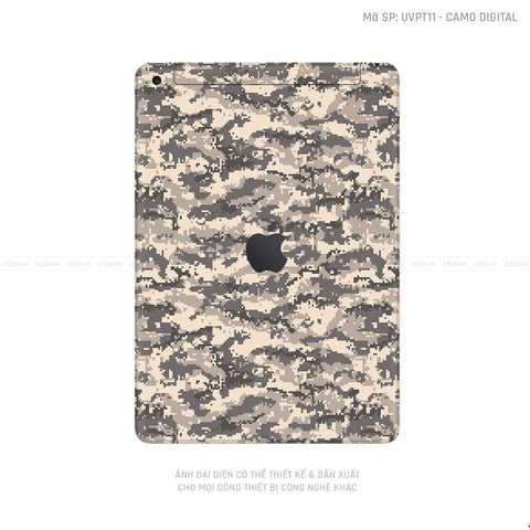 Dán Skin IPad Gen Series Vân Camo Digital Xa Mạc | UVPT11