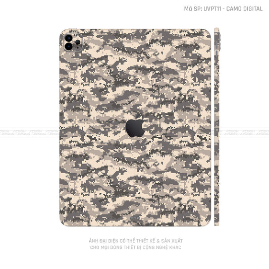 Dán Skin IPad Air Series Vân Camo Digital Xa Mạc | UVPT11