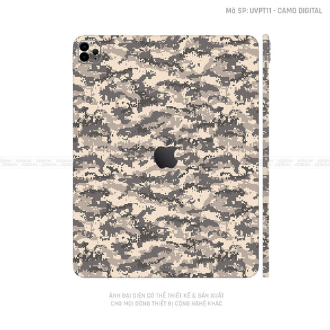 Dán Skin IPad Pro Series Vân Camo Digital Xa Mạc | UVPT11