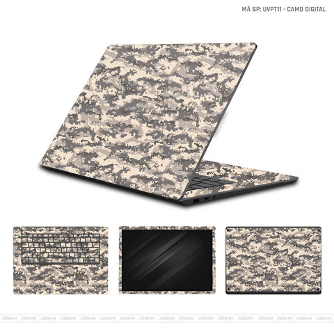 Dán Skin Laptop Gigabyte Vân Nổi Camo Digital | UVPT11