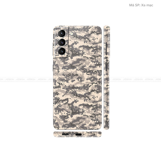 Dán Skin Galaxy S21 Series Vân Camo Digital Xa Mạc | UVPT11