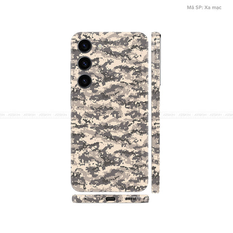 Dán Skin Galaxy S23 Series Vân Nổi Camo Digital Vàng Cát | UVPT11