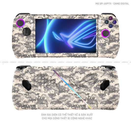 Dán Skin Máy Chơi Game Asus ROG Vân Camo Digital Xa Mạc | UVPT11