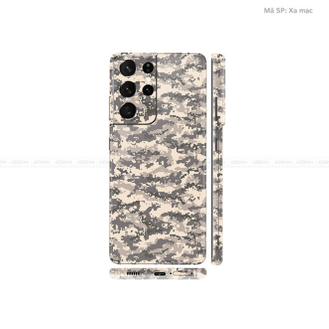Dán Skin Galaxy S21 Series Vân Camo Digital Xa Mạc | UVPT11