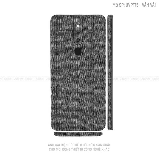 Miếng Dán Skin Điện Thoại OPPO F Series Vân Vải Xám | UVPT15