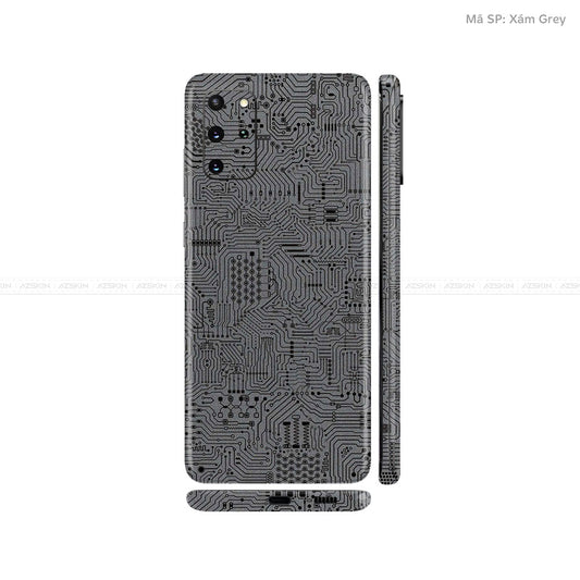Dán Skin Galaxy S20 Series Vân Vi Mạch Xám | UVPT01