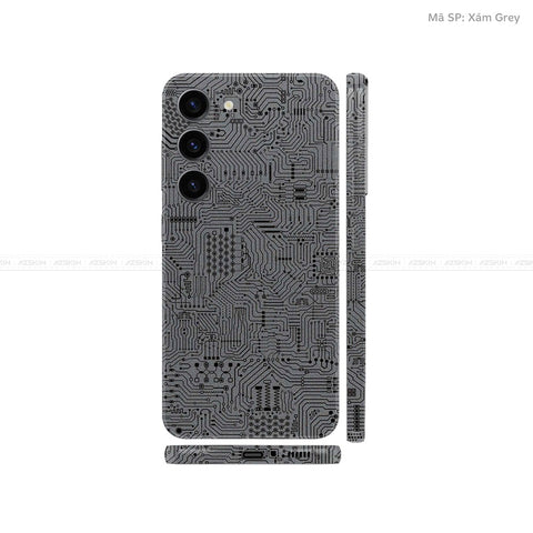 Dán Skin Galaxy S23 Series Vân Nổi Vi Mạch Xám | UVPT01
