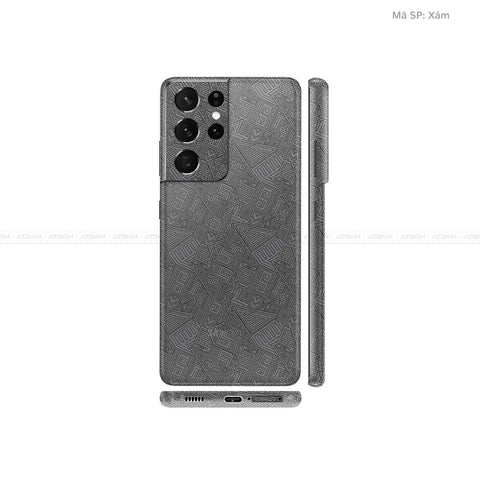 Dán Skin Galaxy S21 Series Vân Pattern AZ Xám | UVPT06