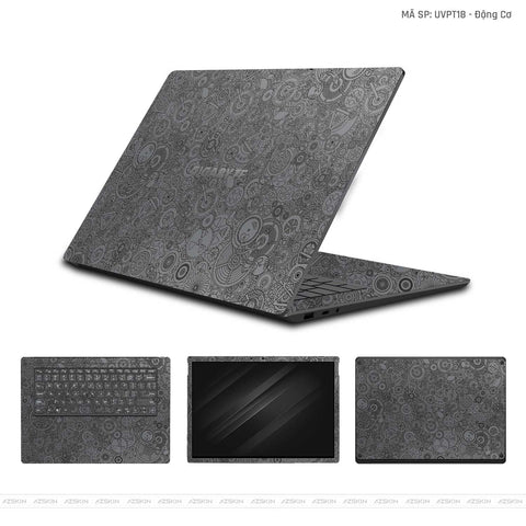 Dán Skin Laptop Gigabyte Vân Nổi Vân Động Cơ | UVPT18