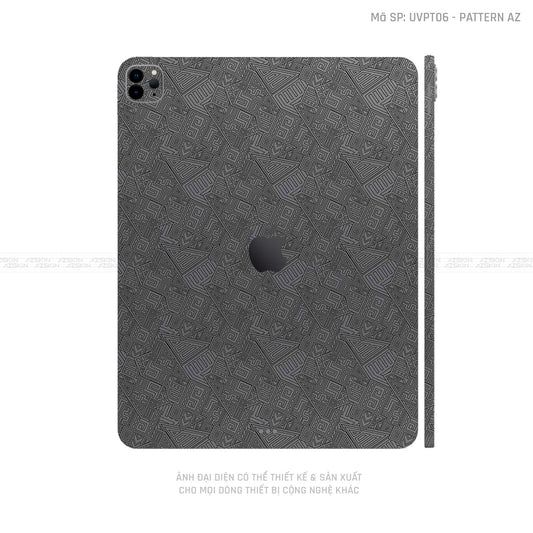 Dán Skin IPad Air Series Vân Pattern AZ Xám | UVPT06