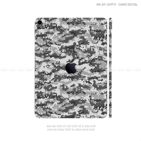 Dán Skin IPad Mini Series Vân Camo Digital Xám | UVPT11