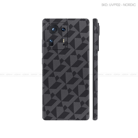 Dán Skin Điện Thoại Xiaomi Mi Mix Series Vân Nổi Nordic Xám | UVPT02