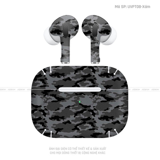 Dán Skin Tai Nghe Airpod 3 Vân Camo Urban Xám | UVPT08